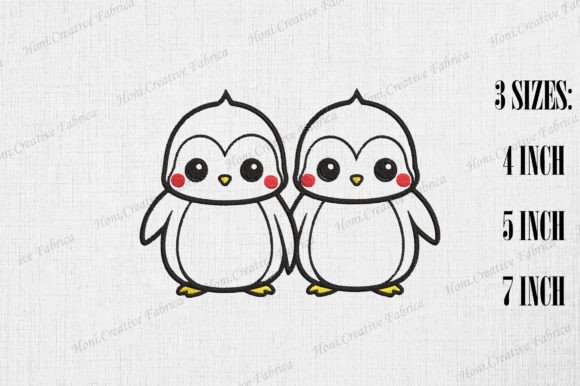 Cute Penguin Couple Valentine's Day Embroidery Review