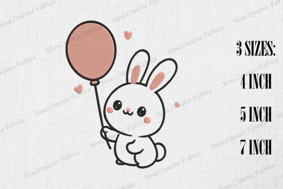 Cute Rabbit with Balloon: A Sweet Embroidery Review