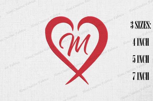 Review: Letter M with Heart Valentine's Day Embroidery