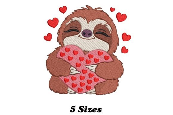 Sloth with Hearts: A Charming Holiday Embroidery Review